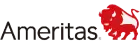 Logo of Ameritas, featuring a stylized red bull icon next to the brand name in red.