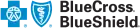 Logo of BlueCross BlueShield, featuring a blue cross and a blue shield with a medical caduceus symbol.
